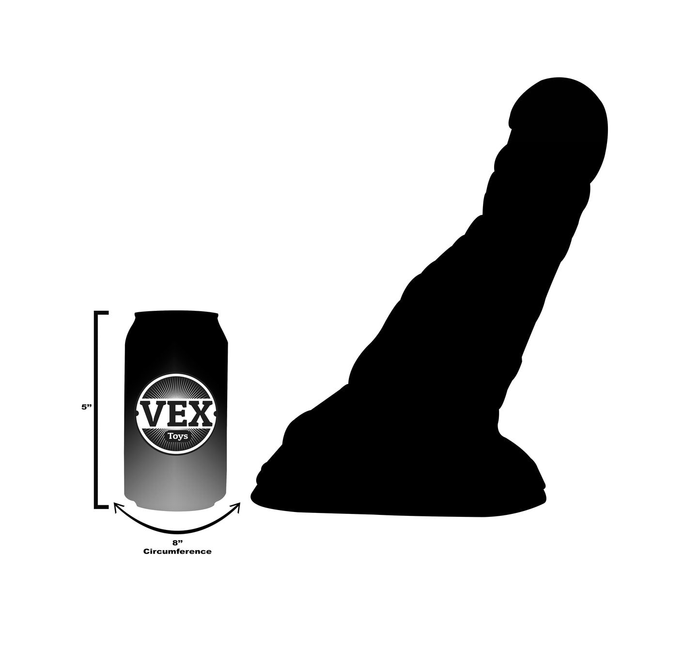 Fantasy Sex Toy Colossal Large Textured Platinum Silicone Dildo