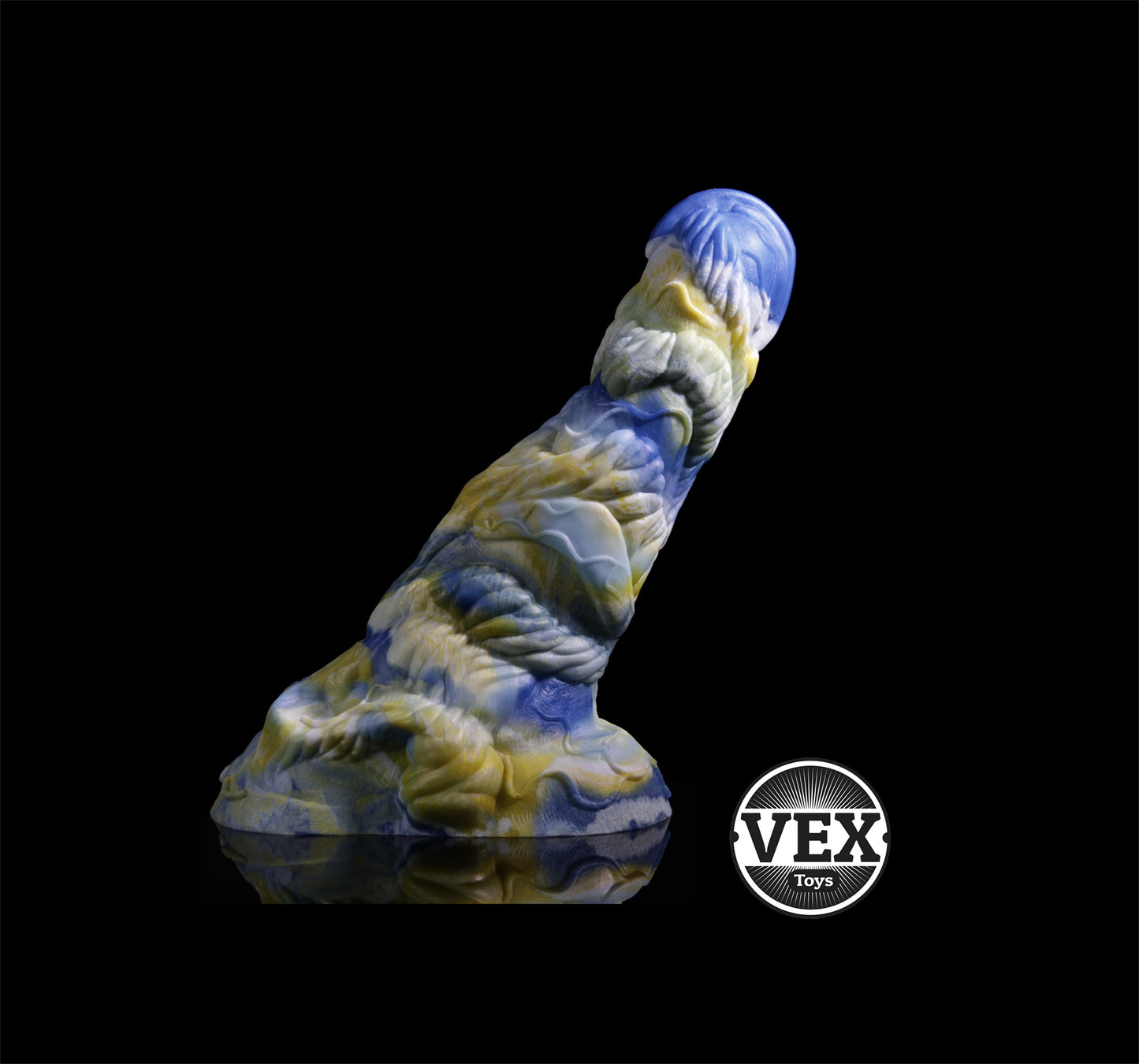 Fantasy Dildo Colossal Large Textured Platinum Silicone Toy