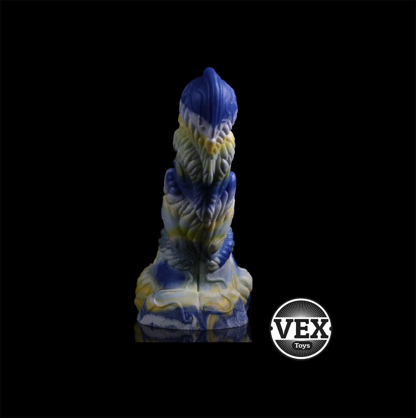 Fantasy Dildo Colossal Large Textured Platinum Silicone Toy