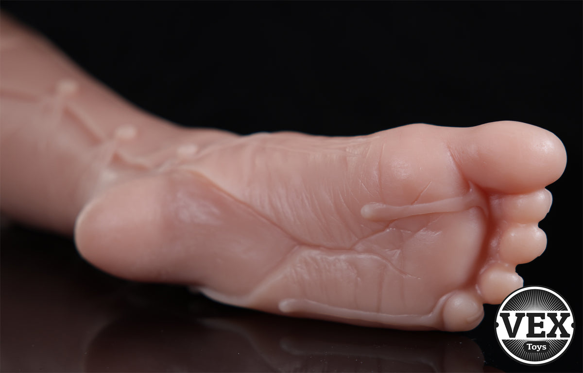 Woman's Leg Sex Toy | Foot Dildo | Laced | Platinum Silicone Leg Dildo