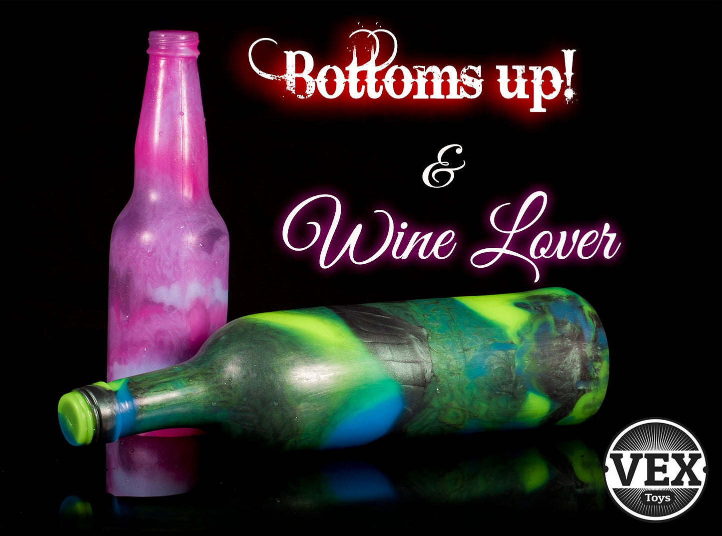 Wine Bottle Sex Toy | Large Platinum Silicone Sex Toy  | WINE LOVER