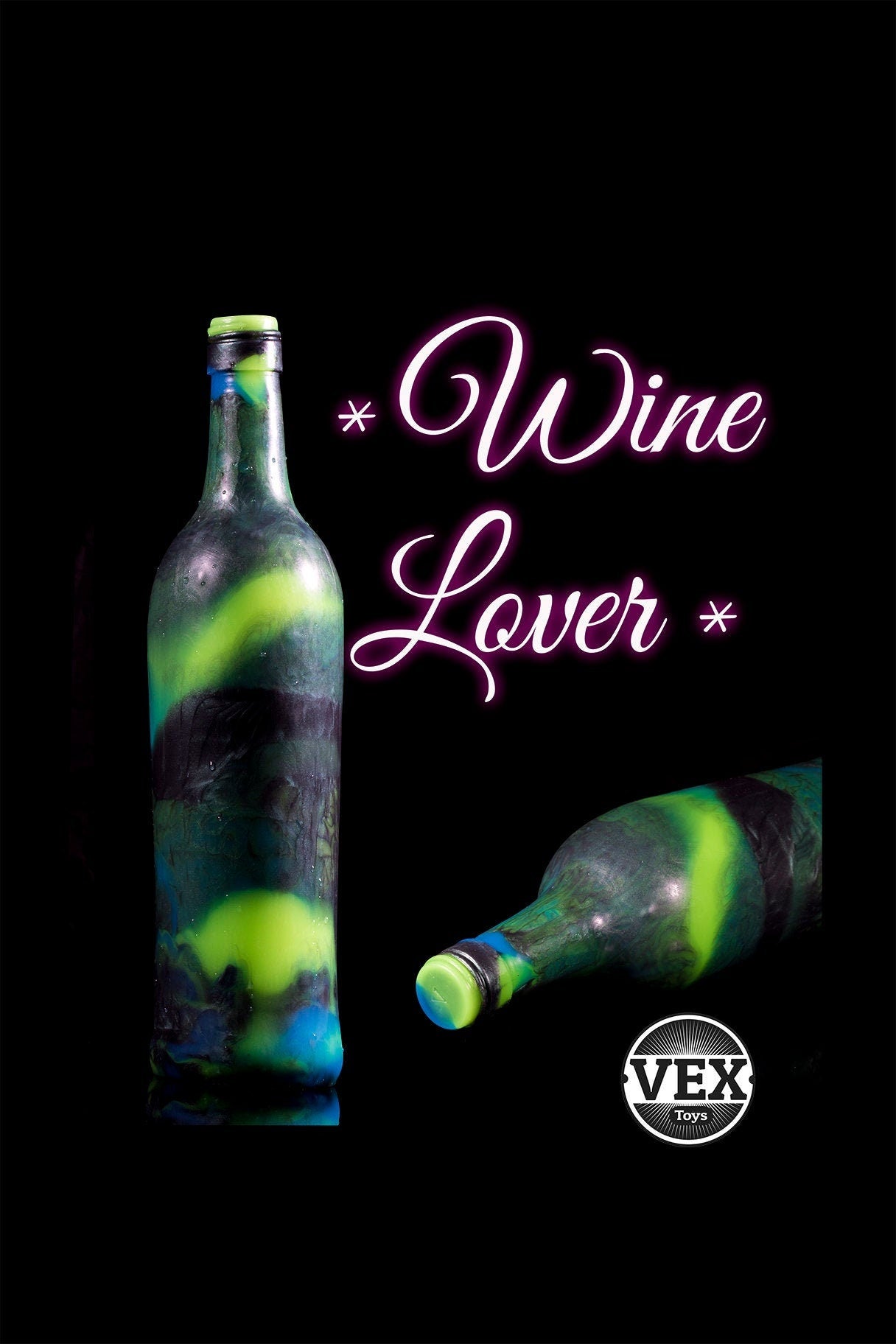 silicone wine bottle sex toy vex toys