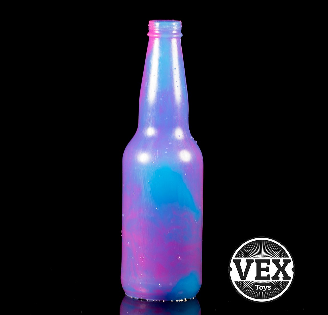 Beer Bottle Sex Toy Platinum Silicone BOTTOMS UP Vex Toys Beer Bottle Sex Toy Platinum Silicone BOTTOMS UP Vex Toys
