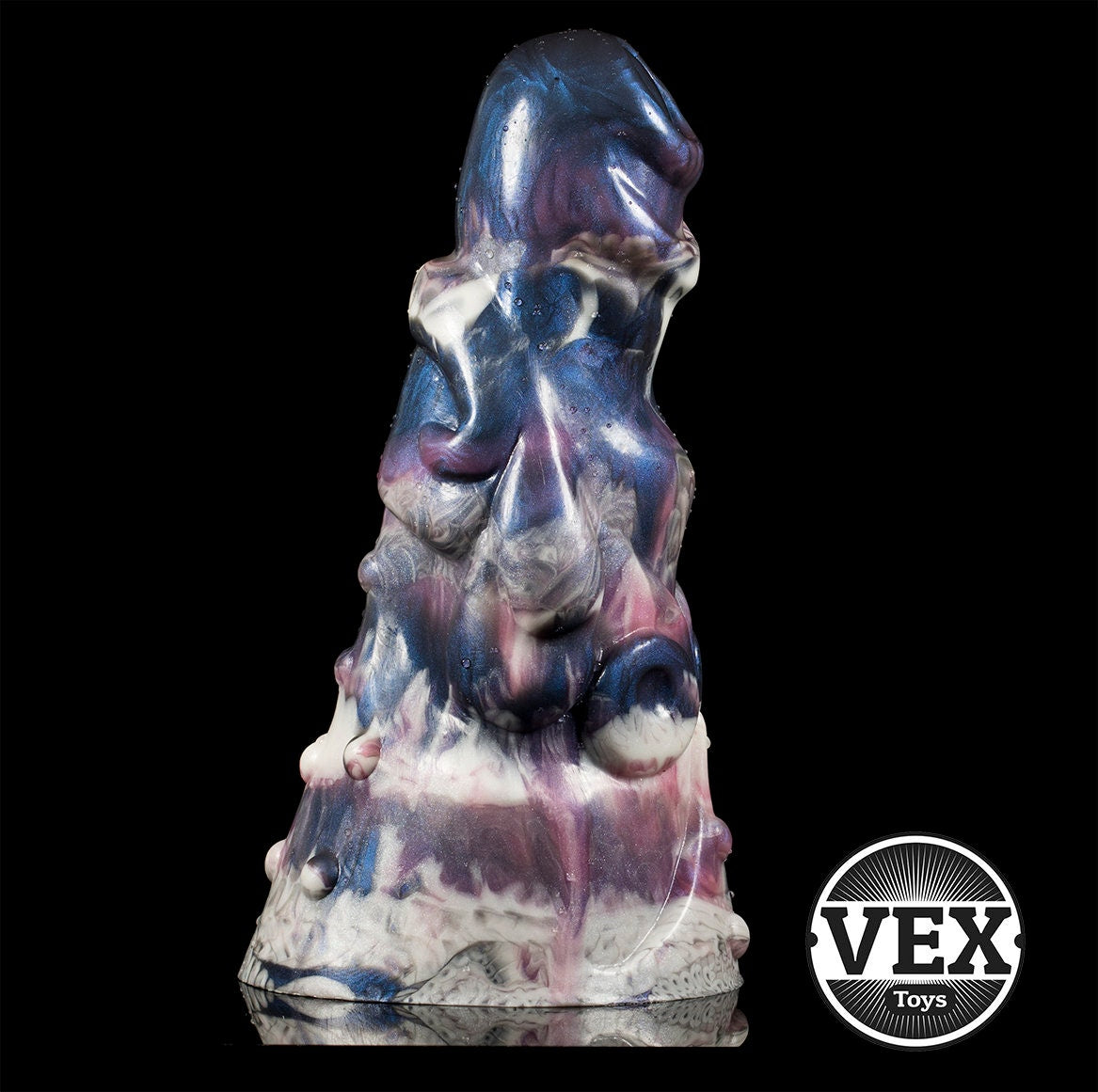 Large Dildo Knot Dildo Platinum Silicone Sex Toy | HOODED MAMMOTH