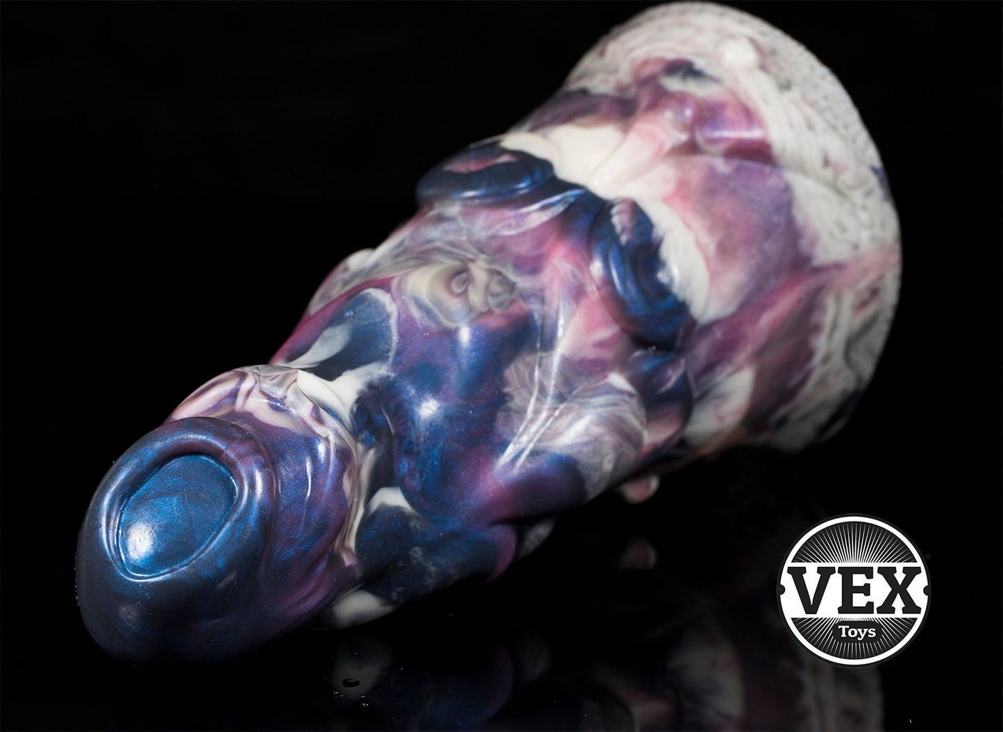 Large Dildo Knot Dildo Platinum Silicone Sex Toy | HOODED MAMMOTH