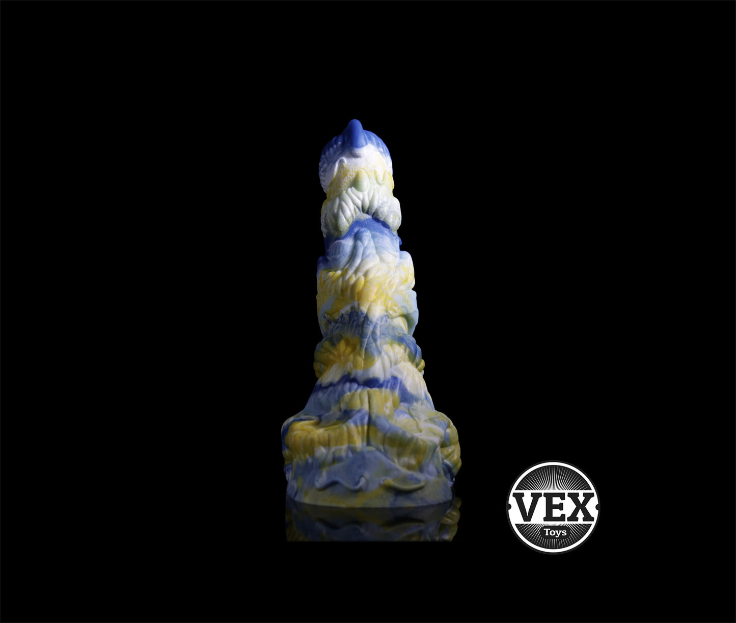 Fantasy Dildo Colossal Large Textured Platinum Silicone Toy