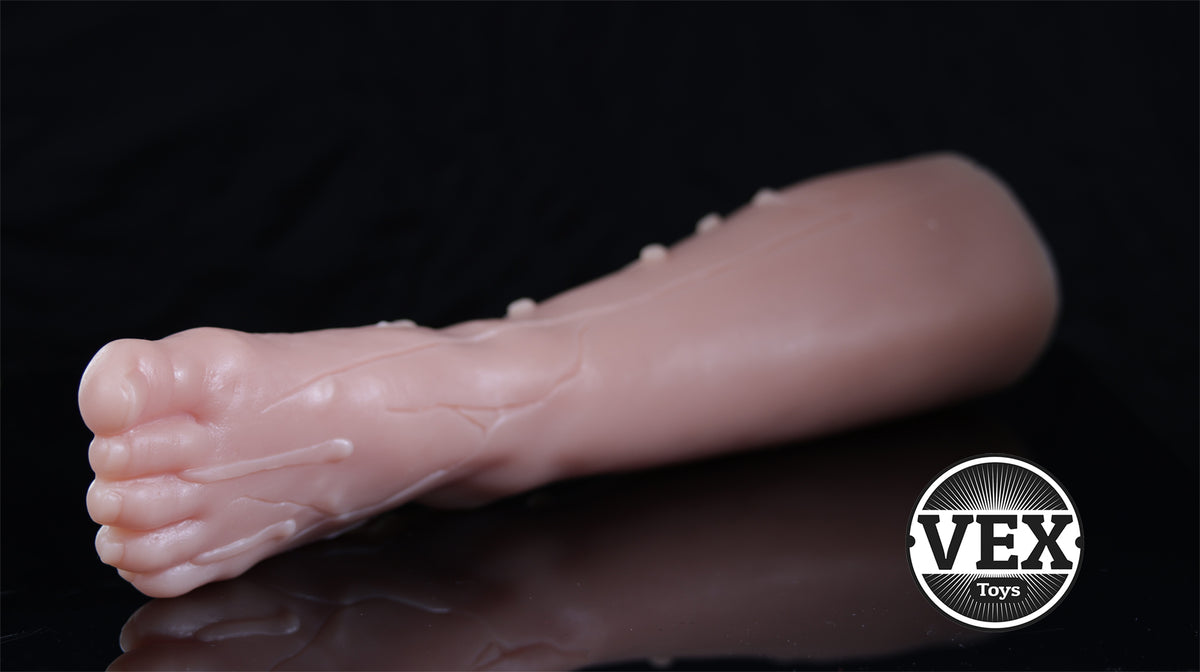 Woman's Leg Sex Toy | Foot Dildo | Laced | Platinum Silicone Leg Dildo